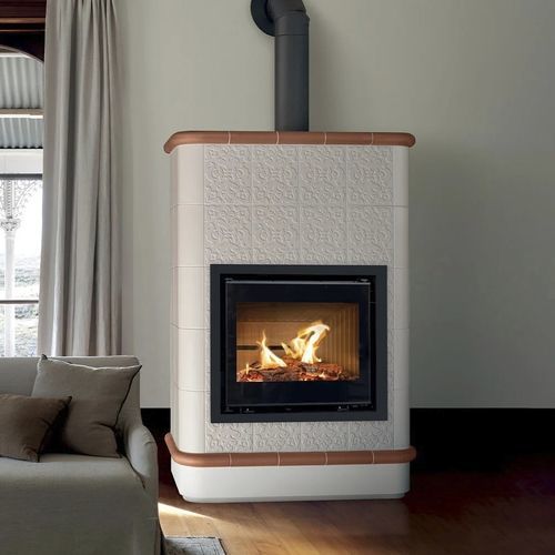 Stufa a legna - CRETA 5 LEVELS - Cerampiù Srl - elettrica / 8 kW / multicombustibile