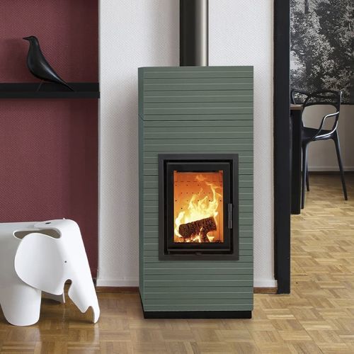 Stufa a legna - MINI - Cerampiù Srl - elettrica / 8 kW / multicombustibile