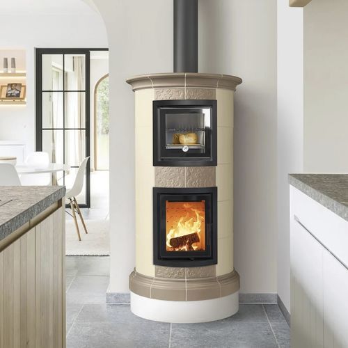 Stufa a legna - GALA - Cerampiù Srl - elettrica / 8 kW / multicombustibile