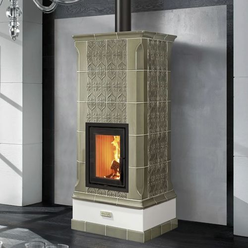 Stufa a legna - VEGA - Cerampiù Srl - elettrica / 8 kW / multicombustibile