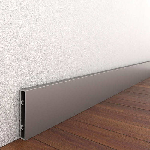 Battiscopa argentato - FALKIT&reg; - Alu-Stock SA - in alluminio / rettangolare / 100% riciclabile