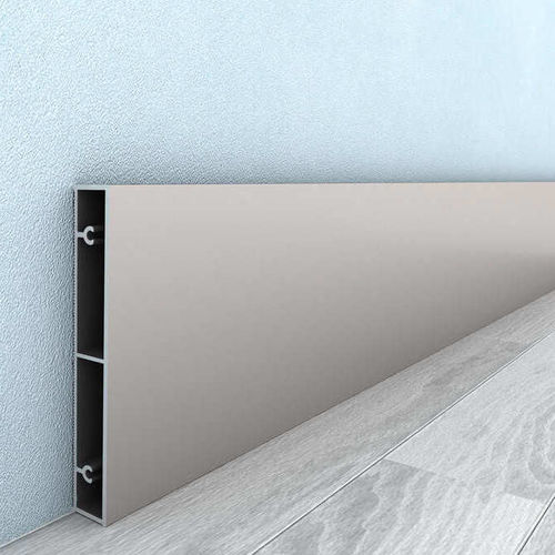 Battiscopa argentato - FALKIT&reg; - Alu-Stock SA - in lega / in alluminio / in alluminio anodizzato