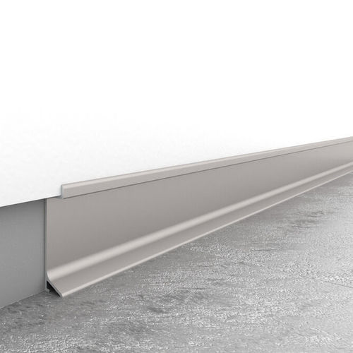 Battiscopa argentato - PLADEYESO - Alu-Stock SA - in alluminio / rettangolare / decorativo