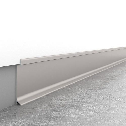 Battiscopa argentato - PLADEYESO - Alu-Stock SA - in alluminio / rettangolare / decorativo