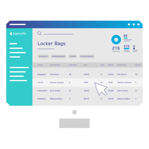 Software di gestione - Zippsafe - per armadietto da spogliatoio / in tempo reale / intelligente