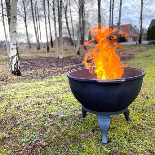 Braciere da giardino a legna - Westbo of Sweden AB - in ghisa / rotondo / nero