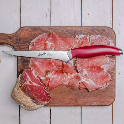Coltello da disosso con manico in resina - TEKNICA 16 RED - Berkel - con lama in acciaio inossidabile