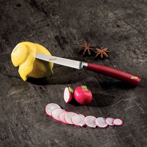 Spelucchino con manico in resina - ELEGANCE 11 RED  - Berkel - con lama in acciaio inossidabile