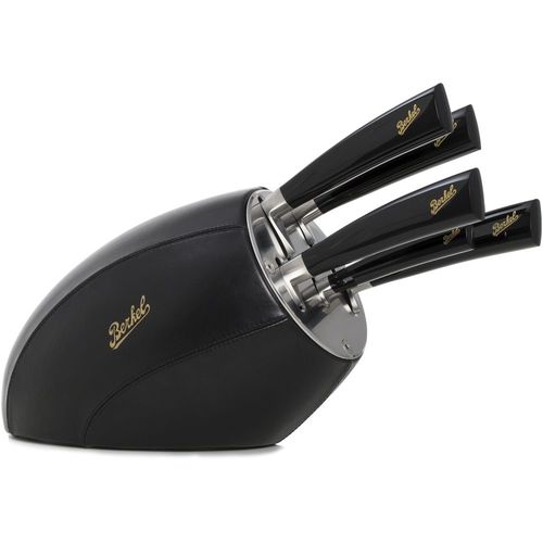 Ceppo coltelli in pelle - ELEGANCE SENSE BLACK + ELEGANCE SET - Berkel