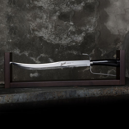 Coltello da cucina con manico in corno - SUPERIOR CHAMPAGNE SABRE BLACK BUFFALO - Berkel - con lama in acciaio inossidabile