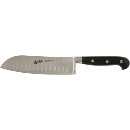 Coltello da cucina con manico in resina - ADHOC SANTOKU 18 BLACK - Berkel - con lama in acciaio inossidabile