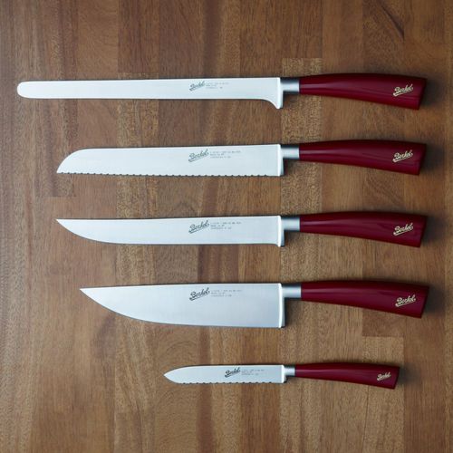 Coltello da chef con manico in resina - ELEGANCE SET OF 5 RED - Berkel - con lama in acciaio inossidabile