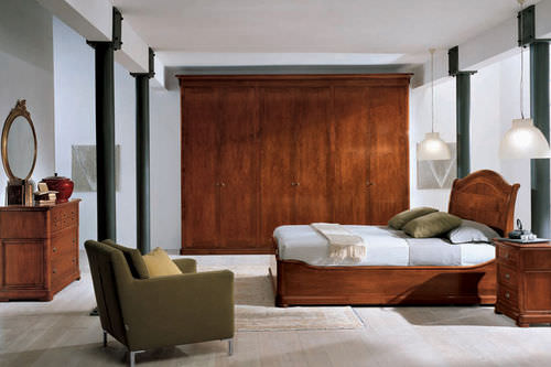 Letto matrimoniale - LORD - BAMAX - classico / in legno