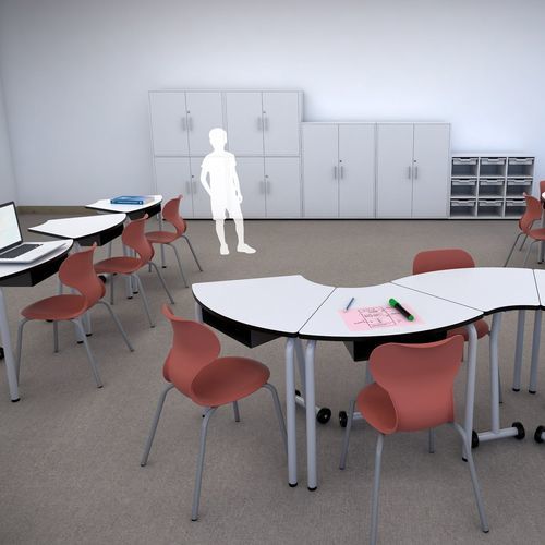 Sedia contemporanea - Mia Basic - Mirplay School - da interno / in polipropilene / con supporto in metallo
