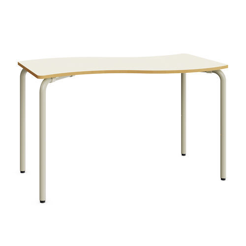 Tavolo per corsi di formazione contemporaneo - Wave - Mirplay Objektmöbel - in MDF / con supporto in metallo verniciato / ad altezza regolabile