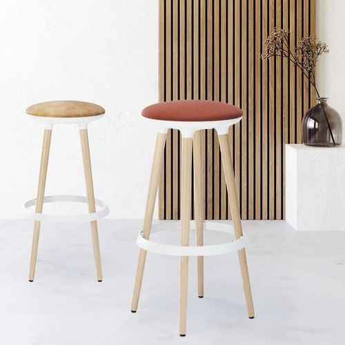Sgabello contemporaneo - SPIRIT - Gierre Sedute - in tessuto / con supporto in legno / rotondo