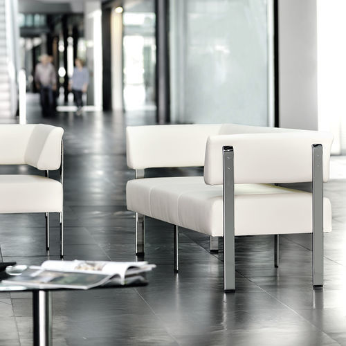 Divano contemporaneo - STYLE - Gierre Sedute - in pelle / colore personalizzabile / in metallo