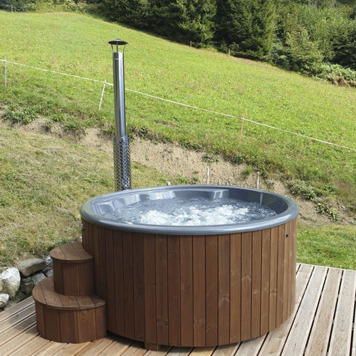 Spa fuoriterra - Log Fire 200 - Catalina Spas - rotonda / 4 posti / in legno