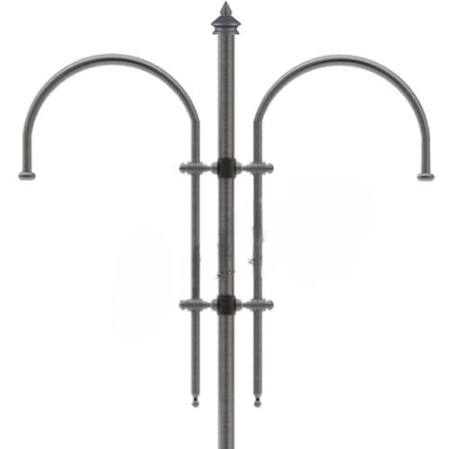 Braccio per lampione stradale moderno in ferro galvanizzato - COD 342 /A - EUROCOM SRL