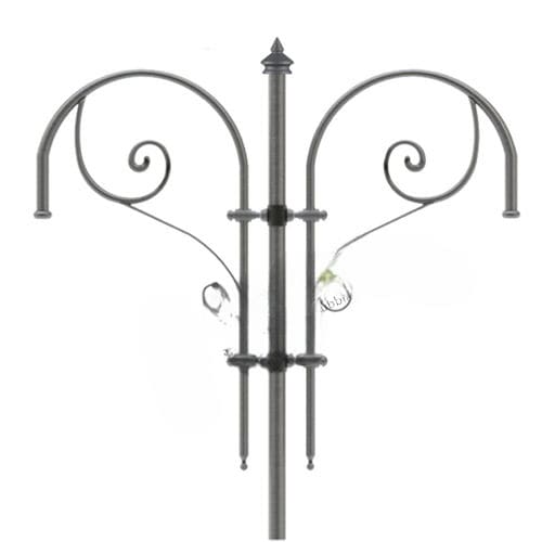 Braccio per lampione stradale moderno in ferro galvanizzato - COD 347/A - EUROCOM SRL