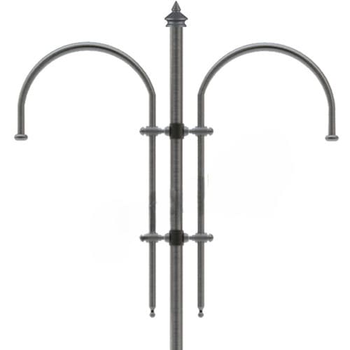 Braccio per lampione stradale moderno in ferro galvanizzato - COD 343 /A - EUROCOM SRL