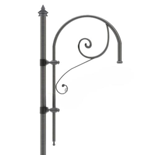 Braccio per lampione stradale moderno in ferro galvanizzato - COD 345 - EUROCOM SRL