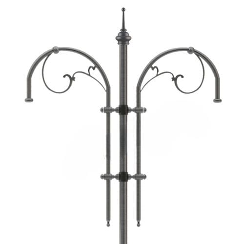 Braccio per lampione stradale moderno in ferro galvanizzato - COD 353/A - EUROCOM SRL