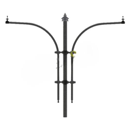 Braccio per lampione stradale moderno in ferro galvanizzato - COD 376 - EUROCOM SRL