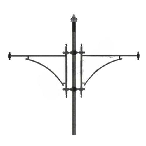 Braccio per lampione stradale moderno in ferro galvanizzato - COD 381 - EUROCOM SRL