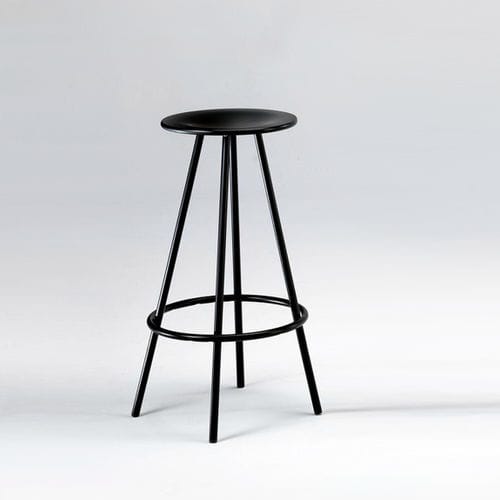 Sgabello contemporaneo - ICON M399 - Emme Italia srl - in faggio / con supporto in acciaio / rotondo