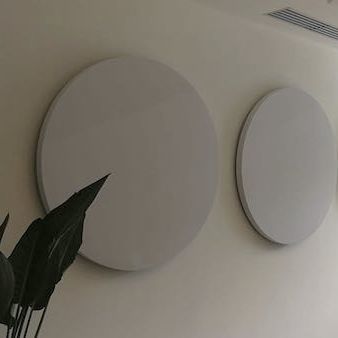 Pannello fonoassorbente per muro - ROTONDI - Oudimmo Acoustic Design - sospeso / per parete / in tessuto ignifugo