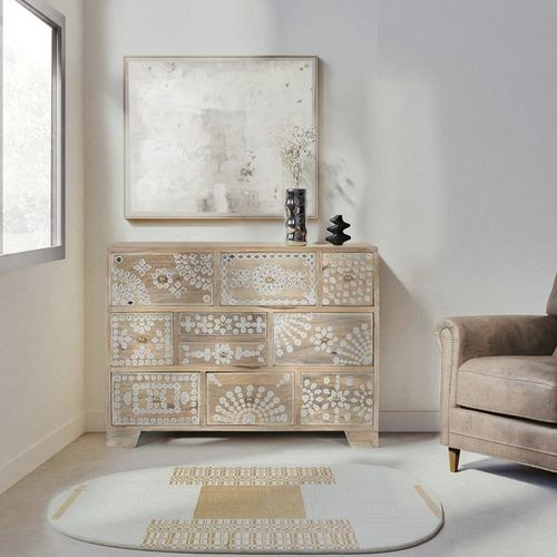 Cassettone contemporaneo - 1789 - Giner y Colomer - in legno massiccio / 9 cassetti / multicolore