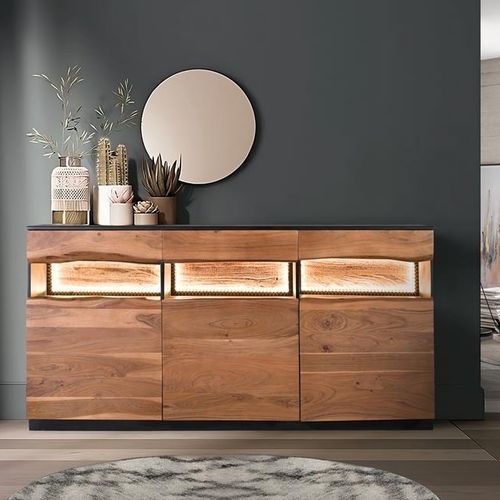 Credenza contemporanea - 1666 - Giner y Colomer - in acacia / in legno massiccio / con illuminazione integrata