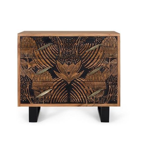 Credenza contemporanea - 1511 - Giner y Colomer - in acciaio / in acacia / in legno massiccio