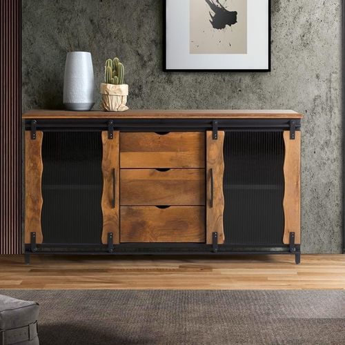 Credenza in stile industriale - 1426 - Giner y Colomer - in metallo / in legno / con cassetti