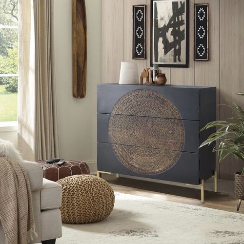 Cassettone contemporaneo - 1380 - Giner y Colomer - in metallo / in legno massiccio / 3 cassetti