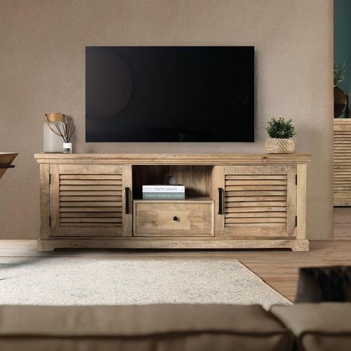 Mobile porta TV contemporaneo - 1731 - Giner y Colomer - con cassetti / 2 porte / in legno massiccio