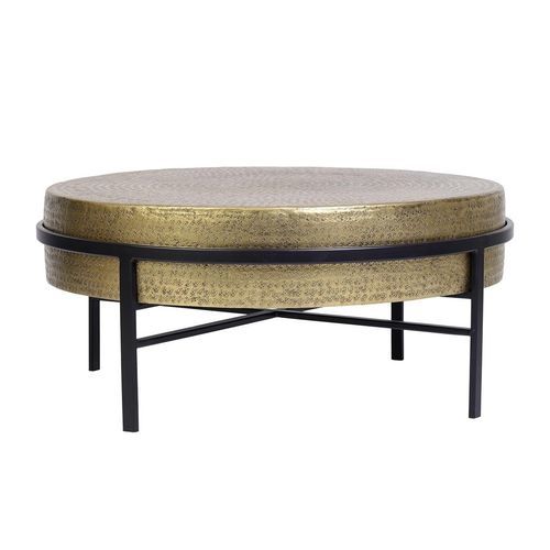 Tavolino basso contemporaneo - 6840 - Giner y Colomer - in bronzo / con supporto in metallo / rotondo