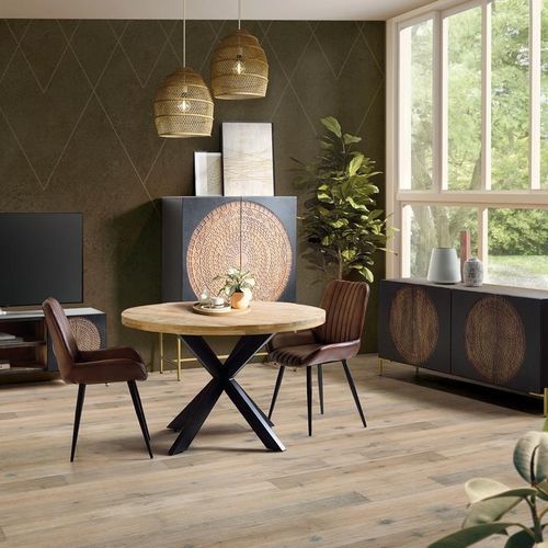 Sedia in stile industriale - 6134 - Giner y Colomer - da interno / in metallo / in pelle