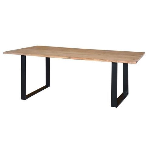 Tavolo da pranzo contemporaneo - 6740 - Giner y Colomer - in ferro / in acacia / con supporto in ferro