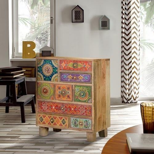 Cassettone contemporaneo - 6795 - Giner y Colomer - in legno massiccio / in legno dipinto a mano / 9 cassetti