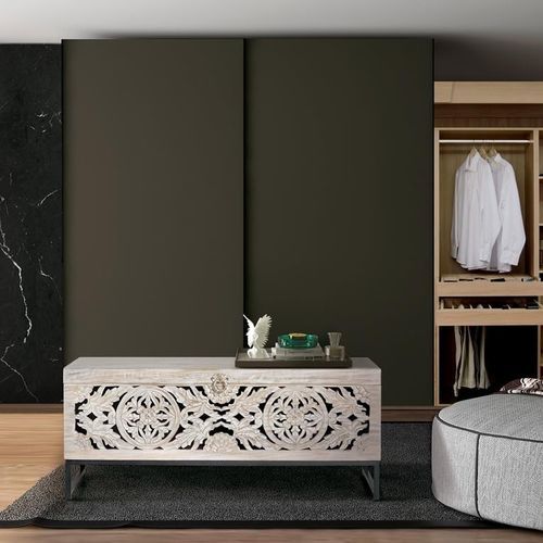 Cassapanca contemporanea - 6995 - Giner y Colomer - in metallo / in legno intagliato