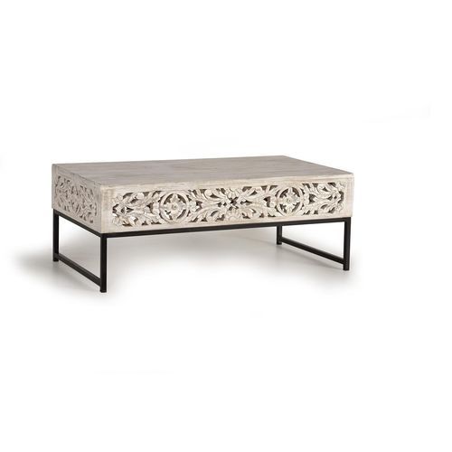 Tavolino basso contemporaneo - 6198 - Giner y Colomer - in legno / con supporto in metallo / rettangolare