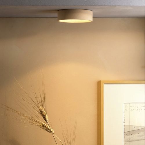Plafoniera contemporanea - TEO - Plato Design srls - rotonda / in calcestruzzo / LED