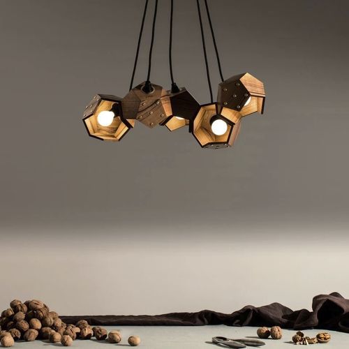 Lampada a sospensione - BASIC TWELVE - Plato Design srls - in legno / in calcestruzzo / contemporanea