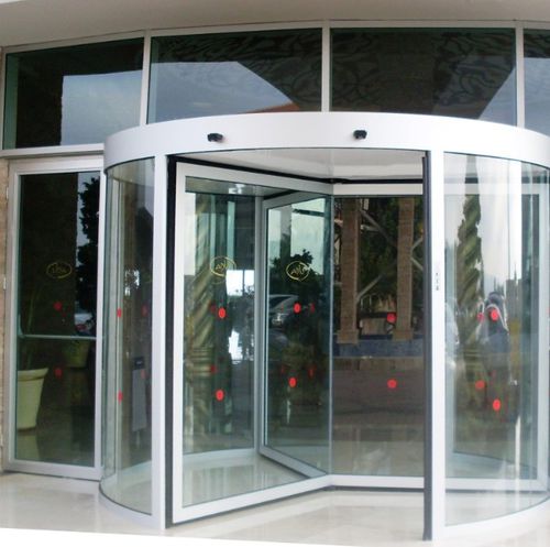 Porta girevole - ICAT® - RSA Door Systems - d'ingresso / in alluminio / in acciaio inossidabile