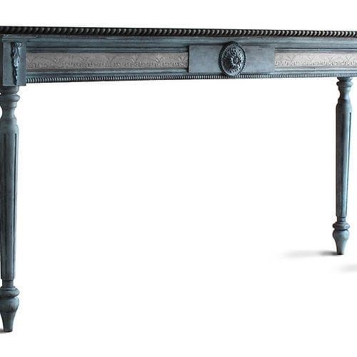 Arroyo Consolle Rettangolare 114 Cm - Telaio Acciaio Bronzo Annerito, Top In MDF Grana Nera, Con Cassetto E Ripiani