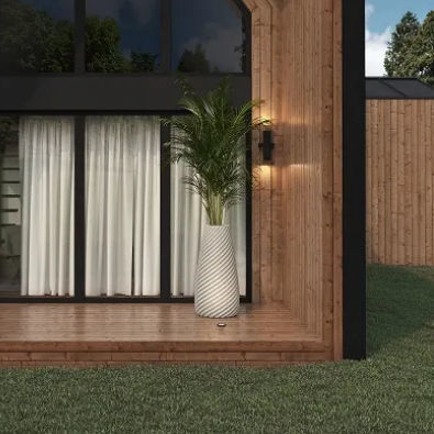 Fioriera in calcestruzzo - FLUTE - Sirolis - curva / per stampa 3D / design