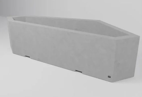 Fioriera in calcestruzzo - Sirolis - esagonale / per stampa 3D / riutilizzabile