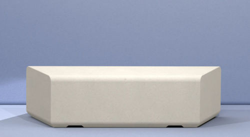 Panca per spazi pubblici design - BEAM 1250 ANGULAR - Sirolis - in cemento armato / senza schienale / senza braccioli